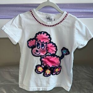 Lola and the Boys t-shirt w sequin poodle
